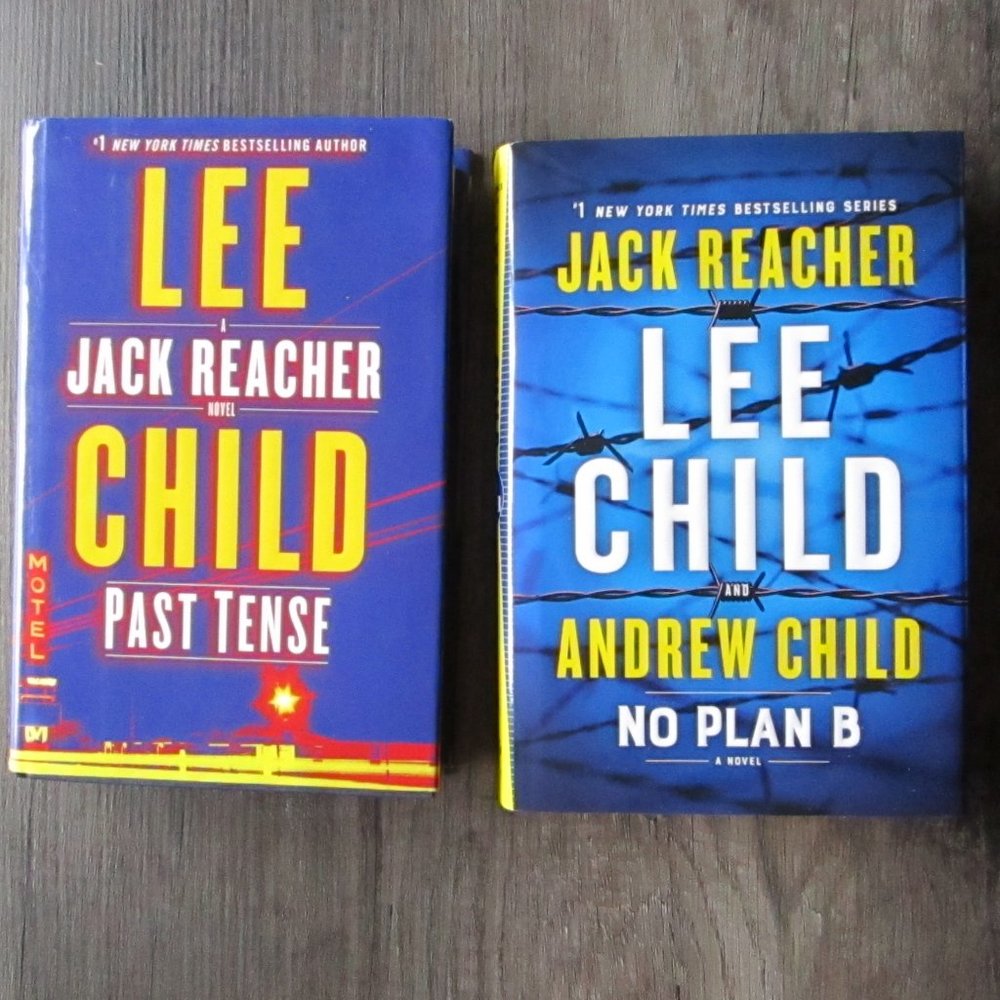 Set of 2 Jack Reacher Hardcover Novels: Past Tense & No Plan B